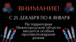 На территории Нижегородской области с 25 декабря 2024 по 8 января 2025 года вводится особый противопожарный режим.